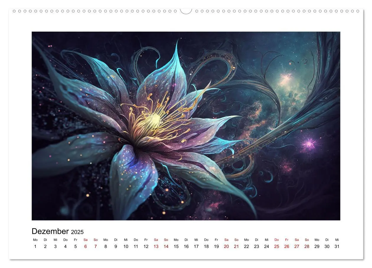 Bild: 9783383873508 | Kosmische Blüten (hochwertiger Premium Wandkalender 2025 DIN A2...