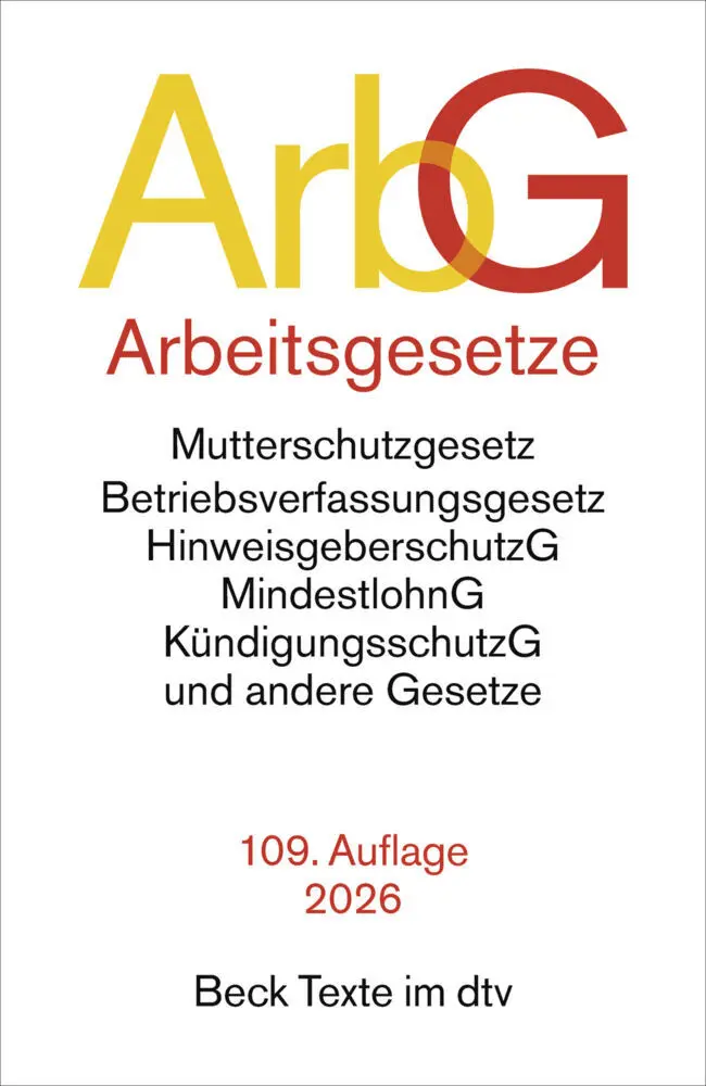 Cover: 9783423533508 | Arbeitsgesetze. ArbG | Taschenbuch | Beck-Texte im dtv | 1122 S.