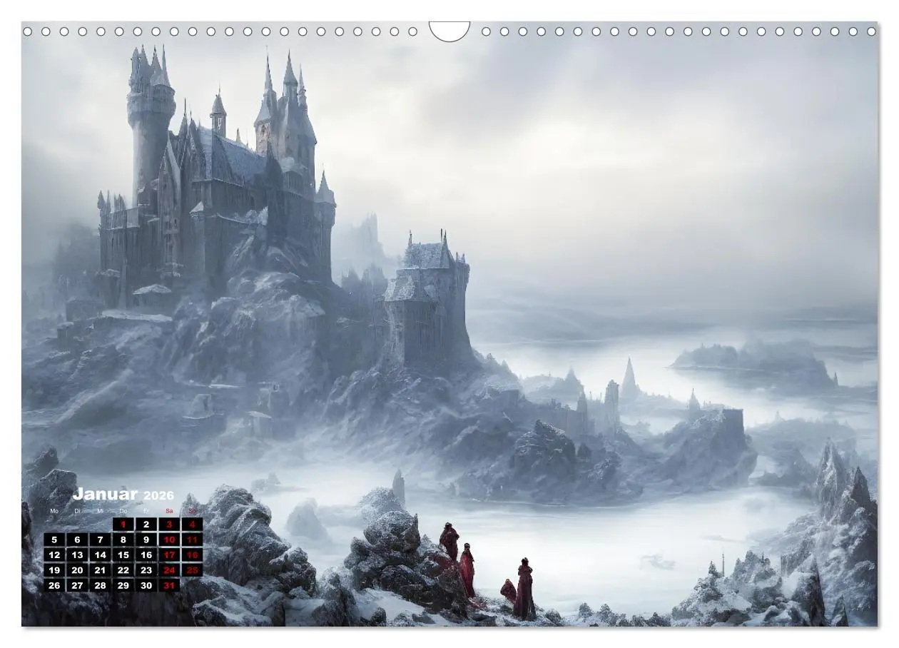 Bild: 9783457503508 | Burgen der Phantasie (Wandkalender 2026 DIN A3 quer), CALVENDO...