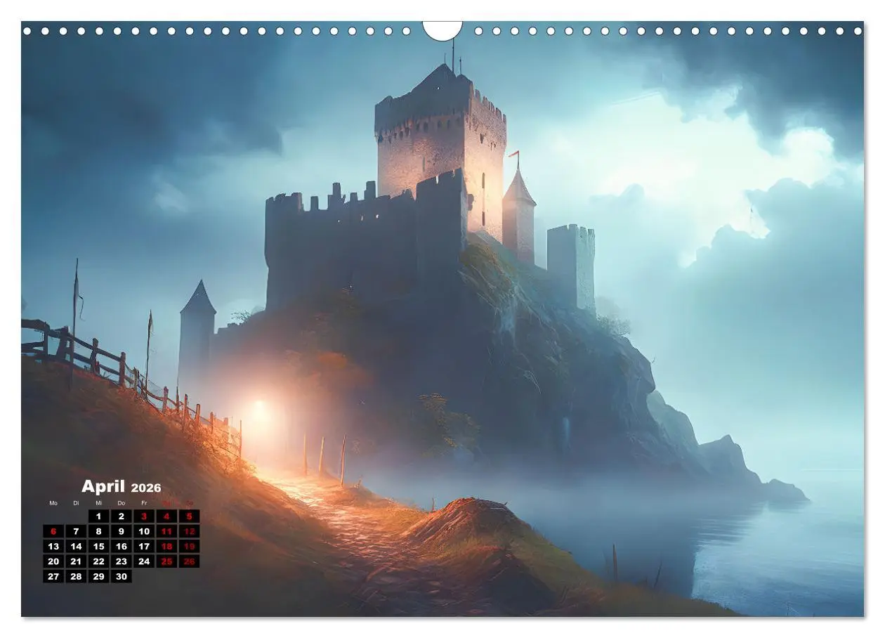 Bild: 9783457503508 | Burgen der Phantasie (Wandkalender 2026 DIN A3 quer), CALVENDO...
