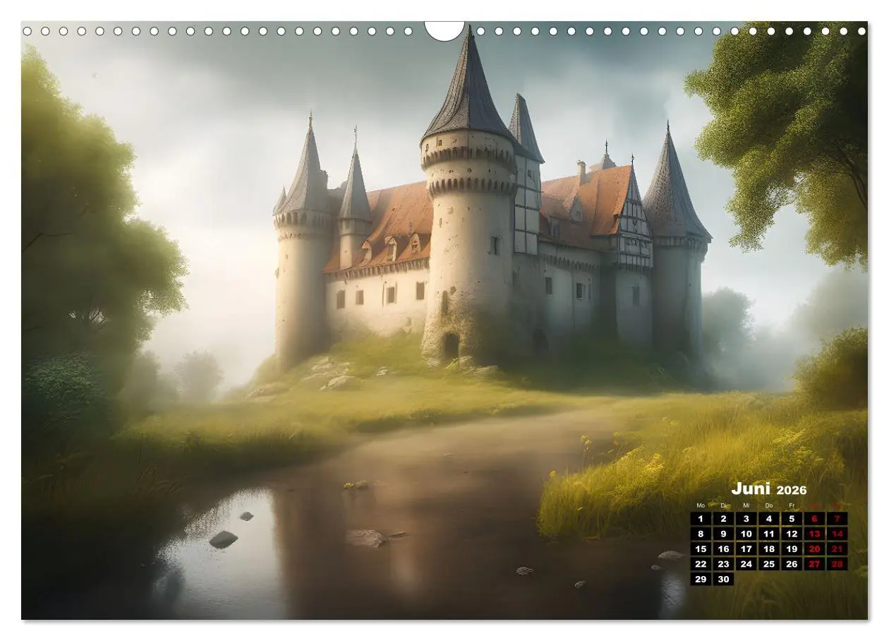 Bild: 9783457503508 | Burgen der Phantasie (Wandkalender 2026 DIN A3 quer), CALVENDO...