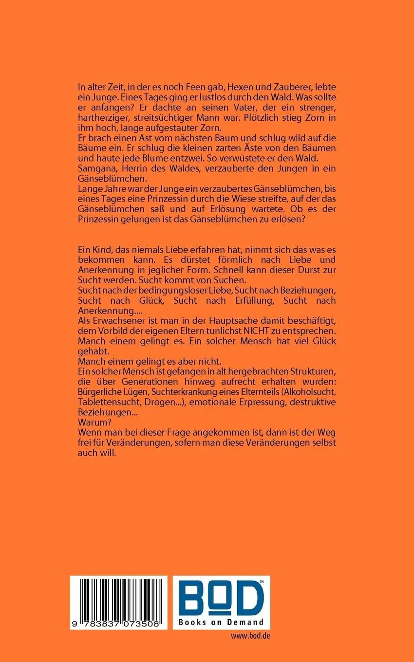 Rückseite: 9783837073508 | Das Märchen vom schnarchenden Gänseblümchen | Claudia Jung (u. a.)