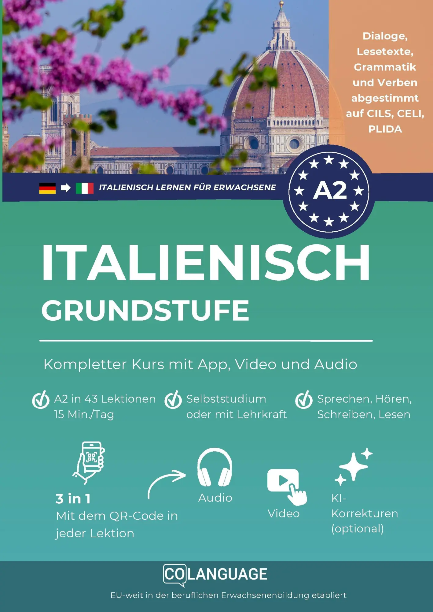 Cover: 9791388253508 | Italienisch A2 lernen Grundstufe: Komplettkurs mit App, Video und...