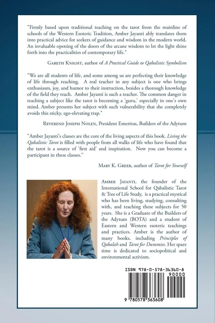 Rückseite: 9780578363608 | LIVING THE QABALISTIC TAROT | Amber Jayanti | Taschenbuch | Englisch