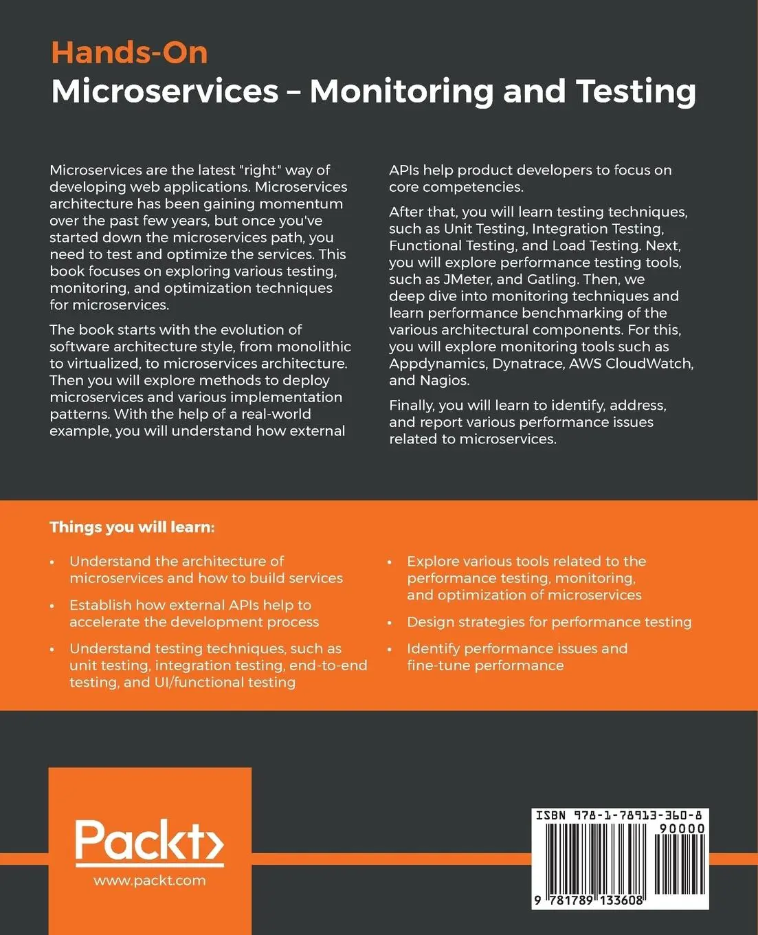 Rückseite: 9781789133608 | Hands-On Microservices - Monitoring and Testing | Dinesh Rajput | Buch