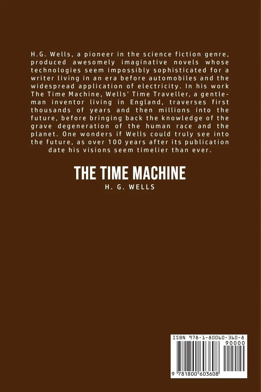 Rückseite: 9781800603608 | The Time Machine | H. G. Wells | Taschenbuch | Kartoniert / Broschiert