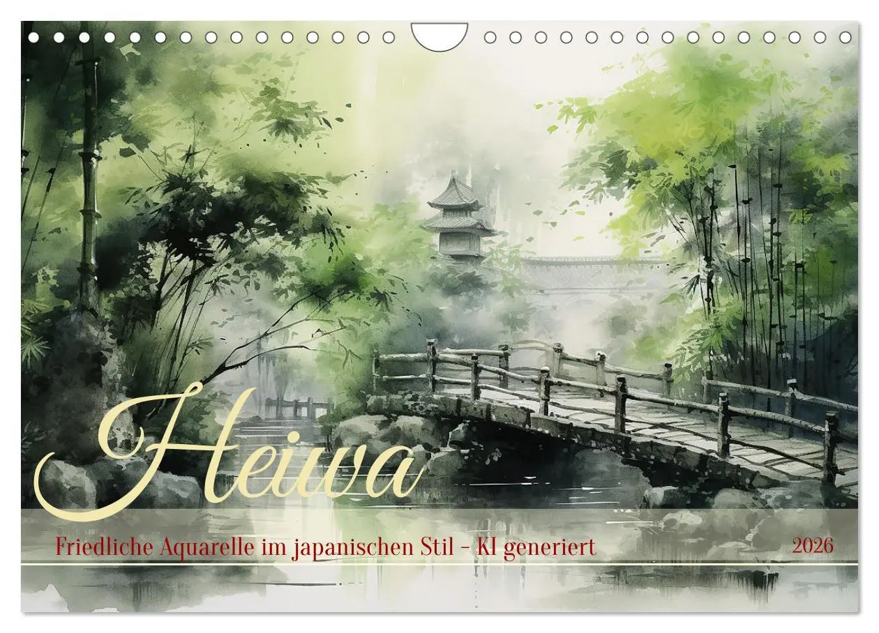 Cover: 9783457283608 | Heiwa - Friedliche Aquarelle im japanischen Stil (Wandkalender 2026...