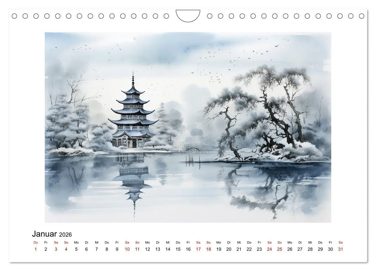 Bild: 9783457283608 | Heiwa - Friedliche Aquarelle im japanischen Stil (Wandkalender 2026...