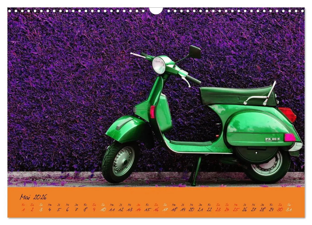 Bild: 9783457593608 | Vespa Liebe (Wandkalender 2026 DIN A3 quer), CALVENDO Monatskalender