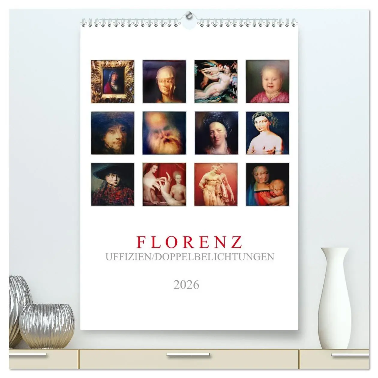 Cover: 9783516373608 | Florenz, Uffizien (hochwertiger Premium Wandkalender 2026 DIN A2...