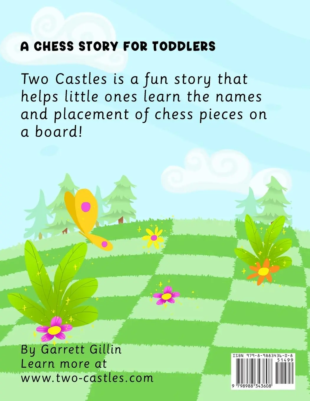 Rückseite: 9798988343608 | Two Castles | A Chess Story for Toddlers | Garrett Gillin | Buch
