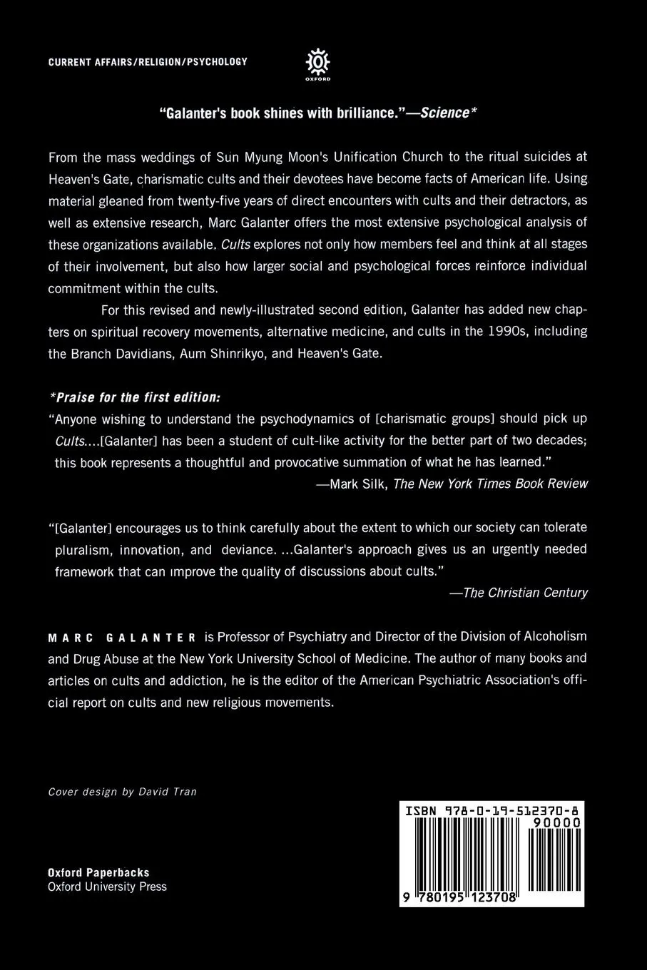 Rückseite: 9780195123708 | Cults | Faith, Healing and Coercion | Marc Galanter | Taschenbuch