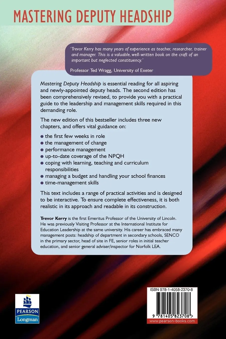 Rückseite: 9781405823708 | Mastering Deputy Headship | Trevor Kerry | Taschenbuch | 288 S. | 2024
