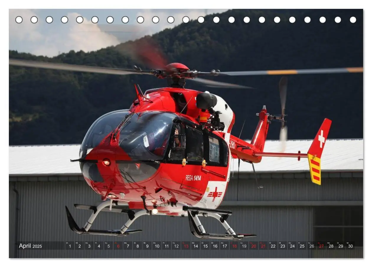 Bild: 9783435633708 | Helikopter in der Luft (Tischkalender 2025 DIN A5 quer), CALVENDO...