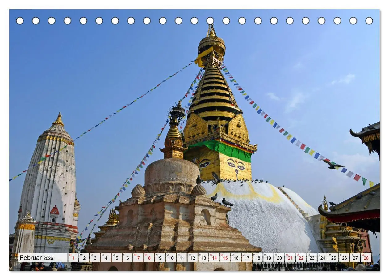 Bild: 9783457413708 | Einzigartiges NEPAL (Tischkalender 2026 DIN A5 quer), CALVENDO...
