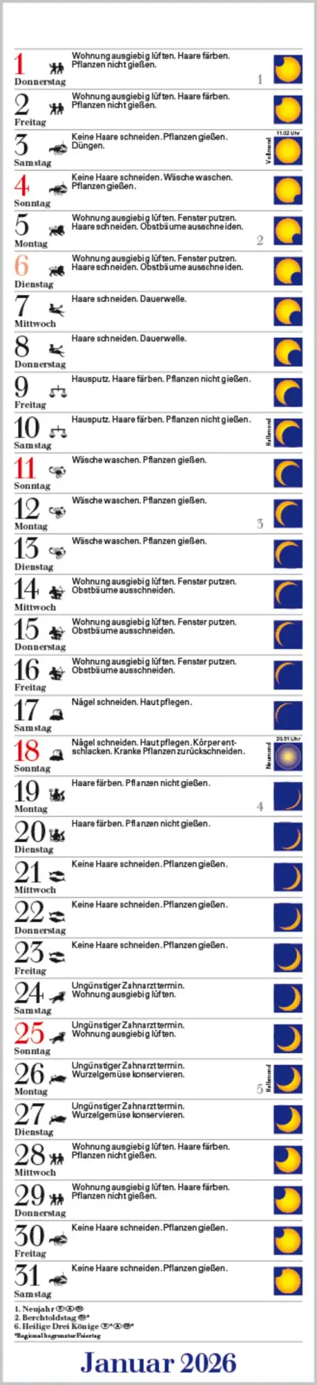 Bild: 9783731883708 | Mond-Langplaner 2026 | Verlag Korsch | Kalender | 13 S. | Deutsch