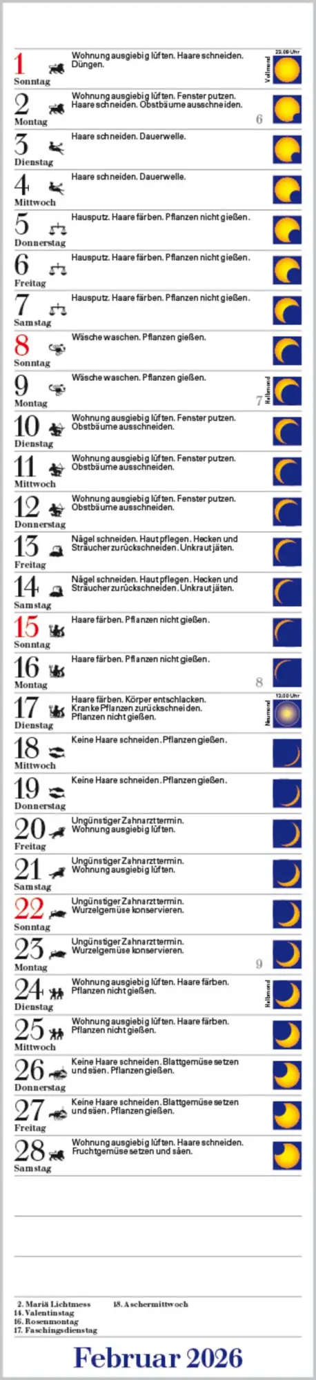 Bild: 9783731883708 | Mond-Langplaner 2026 | Verlag Korsch | Kalender | 13 S. | Deutsch