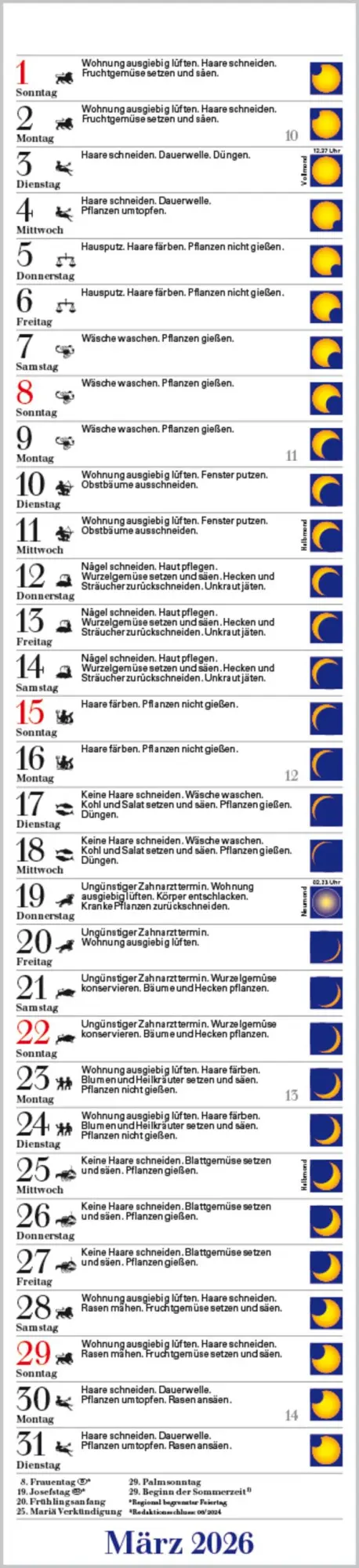 Bild: 9783731883708 | Mond-Langplaner 2026 | Verlag Korsch | Kalender | 13 S. | Deutsch