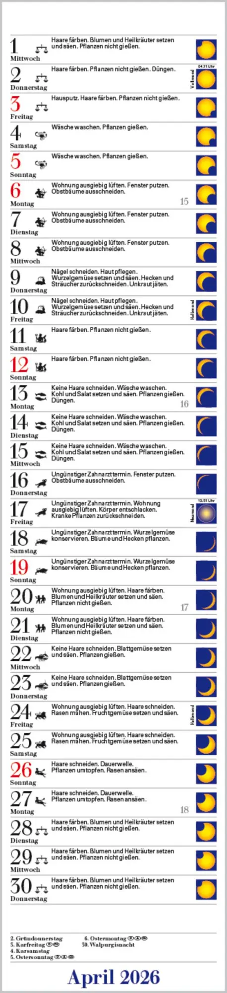 Bild: 9783731883708 | Mond-Langplaner 2026 | Verlag Korsch | Kalender | 13 S. | Deutsch