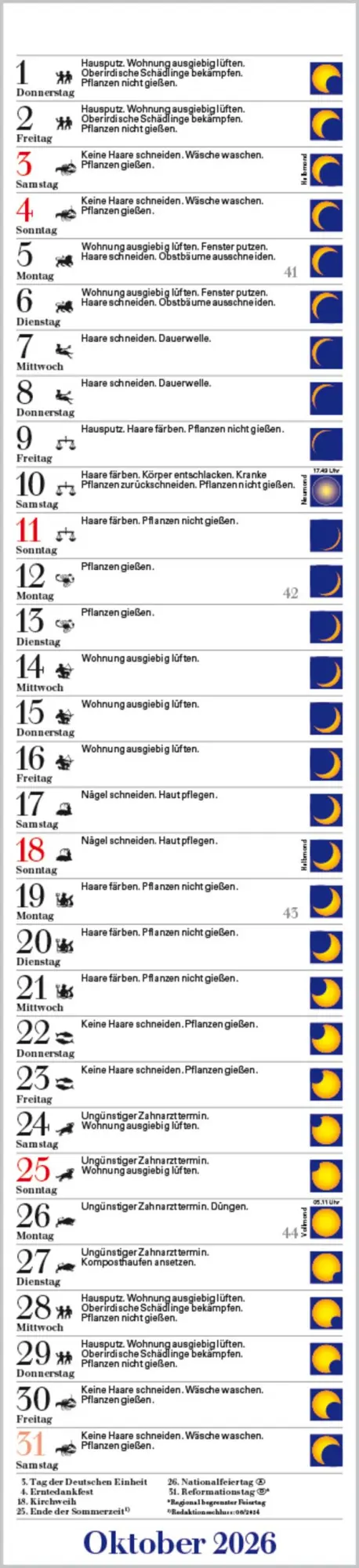 Bild: 9783731883708 | Mond-Langplaner 2026 | Verlag Korsch | Kalender | 13 S. | Deutsch