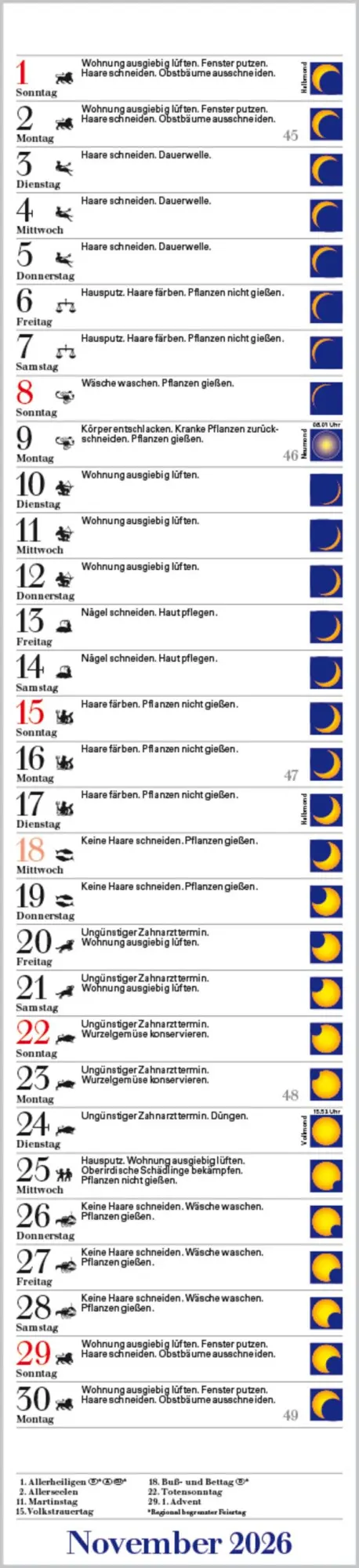 Bild: 9783731883708 | Mond-Langplaner 2026 | Verlag Korsch | Kalender | 13 S. | Deutsch