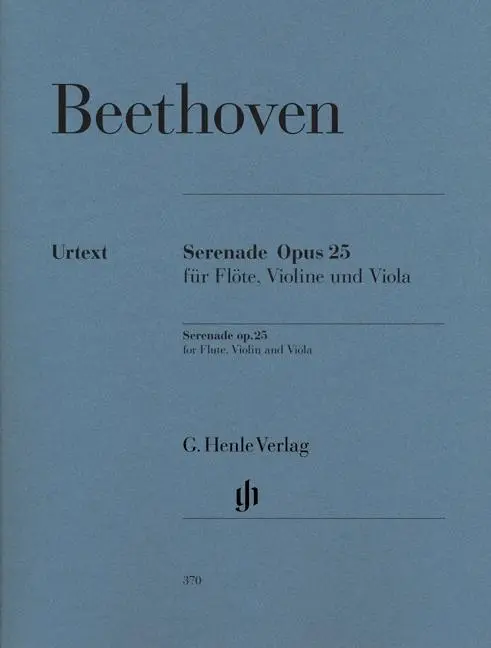 Cover: 9790201803708 | Flotenserenade Op.25 Urtext | Ludwig van Beethoven | Taschenbuch