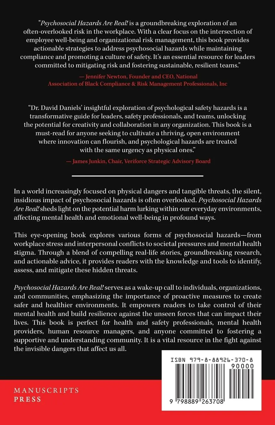 Rückseite: 9798889263708 | Psychosocial Hazards Are Real | I. David Daniels | Taschenbuch | 2025