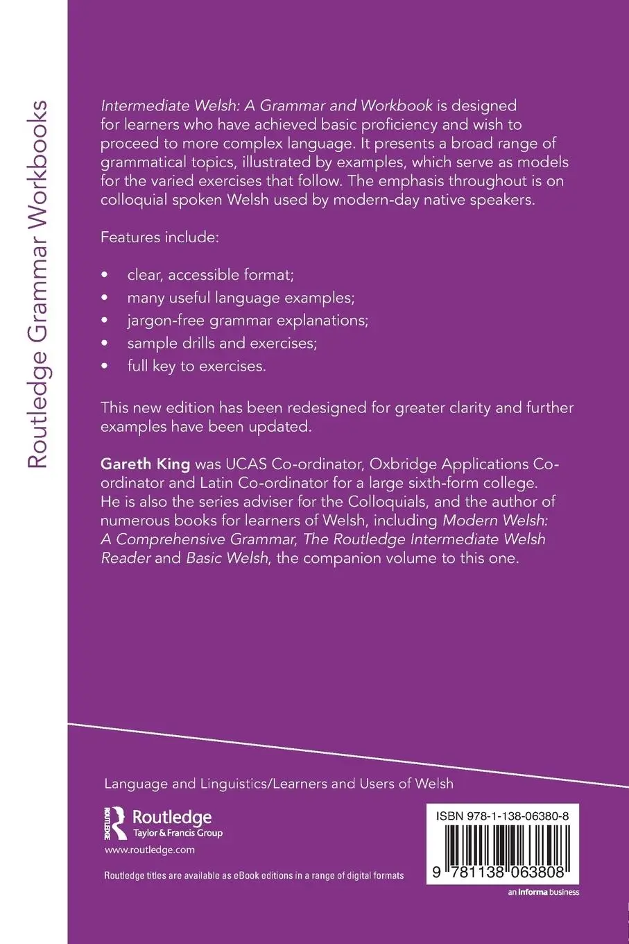 Rückseite: 9781138063808 | Intermediate Welsh | A Grammar and Workbook | Gareth King | Buch