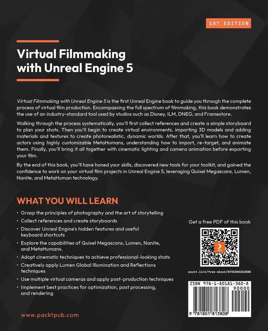 Rückseite: 9781801813808 | Virtual Filmmaking with Unreal Engine 5 | Hussin Khan | Taschenbuch