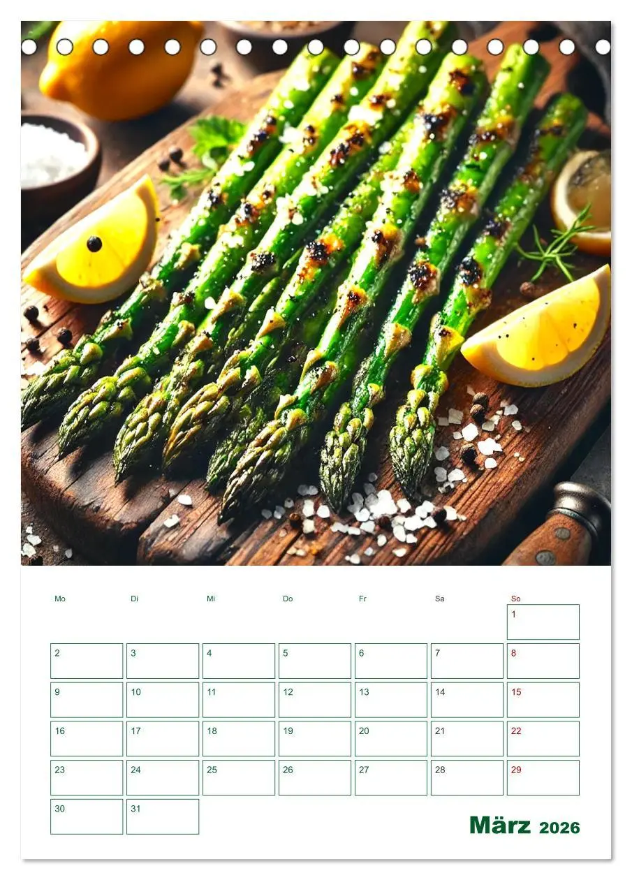 Bild: 9783457263808 | Spargelglück - von der Ernte bis zum Genuss (Tischkalender 2026 DIN...