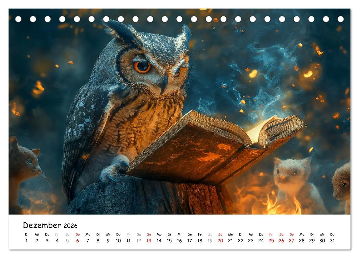 Bild: 9783457333808 | Eulen im Wald - Die geheimen Jobs und Aufgaben (Tischkalender 2026...