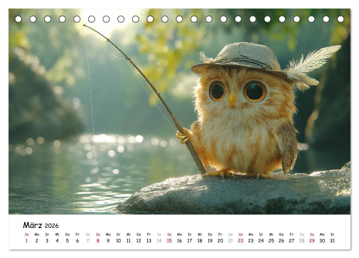 Bild: 9783457333808 | Eulen im Wald - Die geheimen Jobs und Aufgaben (Tischkalender 2026...