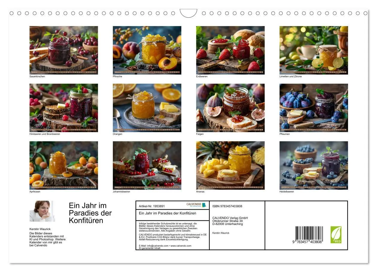 Bild: 9783457403808 | Ein Jahr im Paradies der Konfitüren (Wandkalender 2026 DIN A3...
