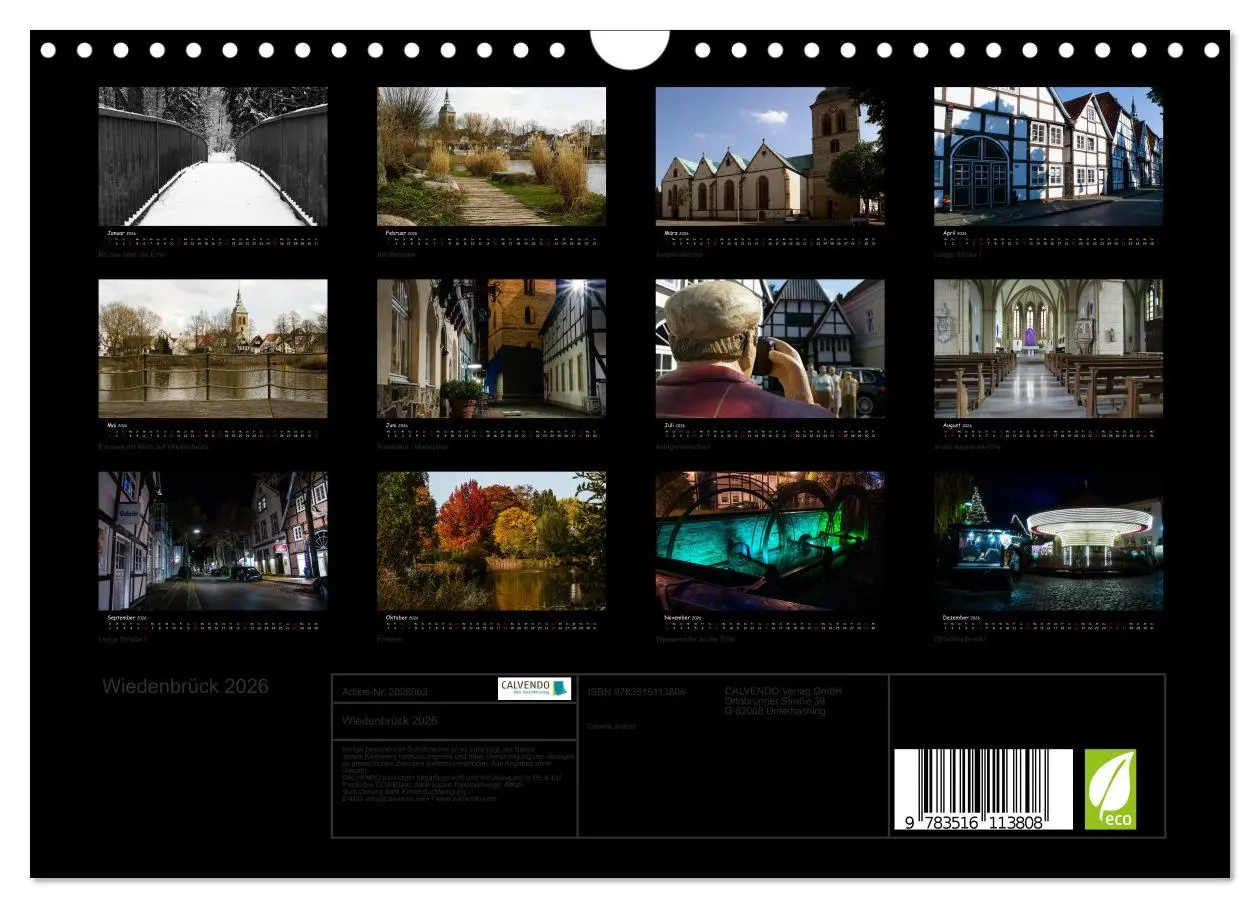 Bild: 9783516113808 | Wiedenbrück 2026 (Wandkalender 2026 DIN A4 quer), CALVENDO...