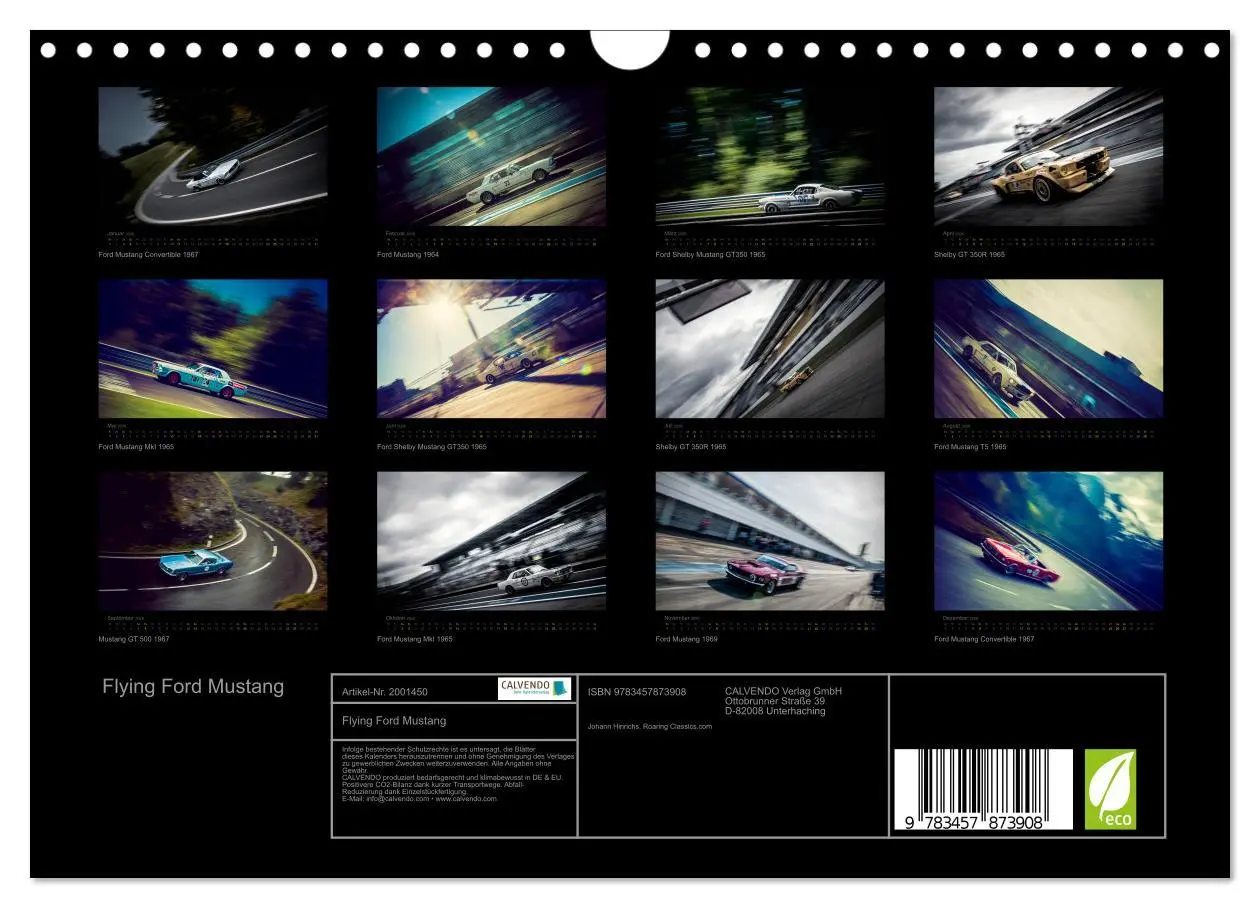 Bild: 9783457873908 | Flying Ford Mustang (Wandkalender 2026 DIN A4 quer), CALVENDO...