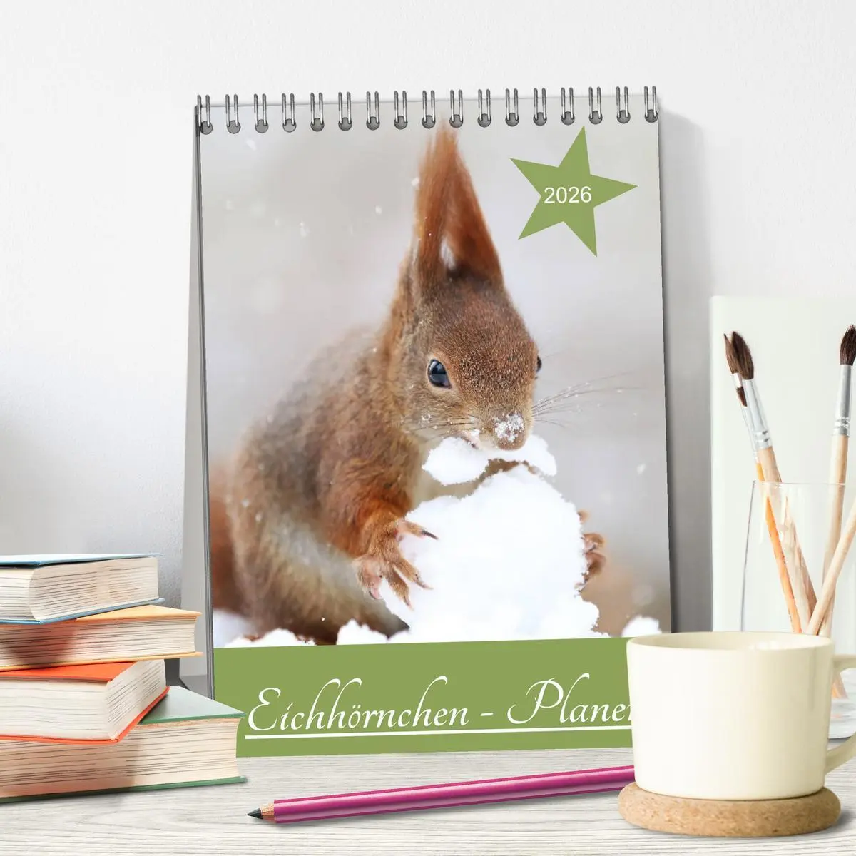 Bild: 9783516413908 | Eichhörnchen - Planer (Tischkalender 2026 DIN A5 hoch), CALVENDO...