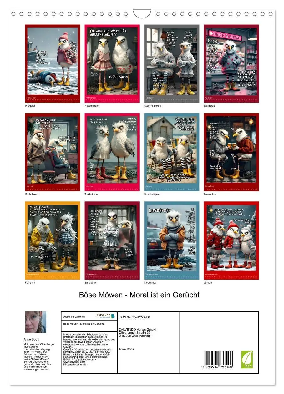 Bild: 9783594253908 | Böse Möwen - Moral ist ein Gerücht (Wandkalender 2027 DIN A3 hoch),...