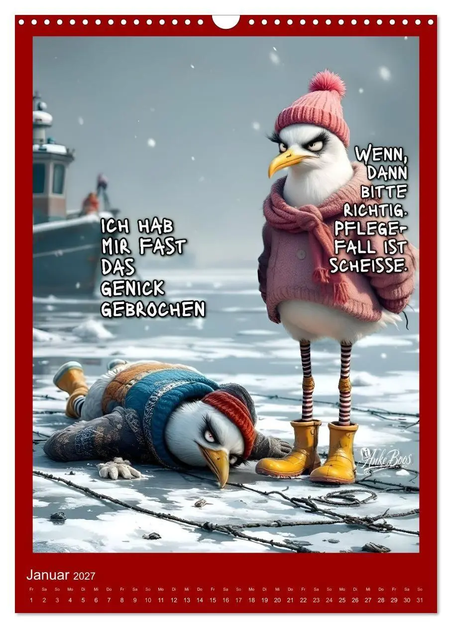 Bild: 9783594253908 | Böse Möwen - Moral ist ein Gerücht (Wandkalender 2027 DIN A3 hoch),...