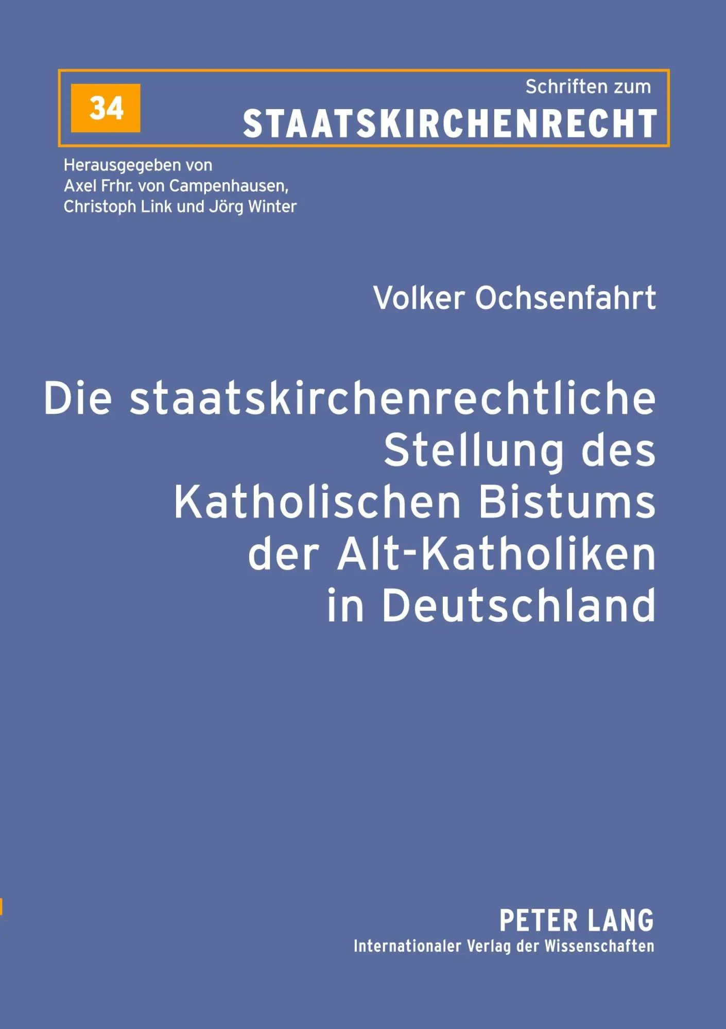 Cover: 9783631563908 | Die staatskirchenrechtliche Stellung des Katholischen Bistums der...