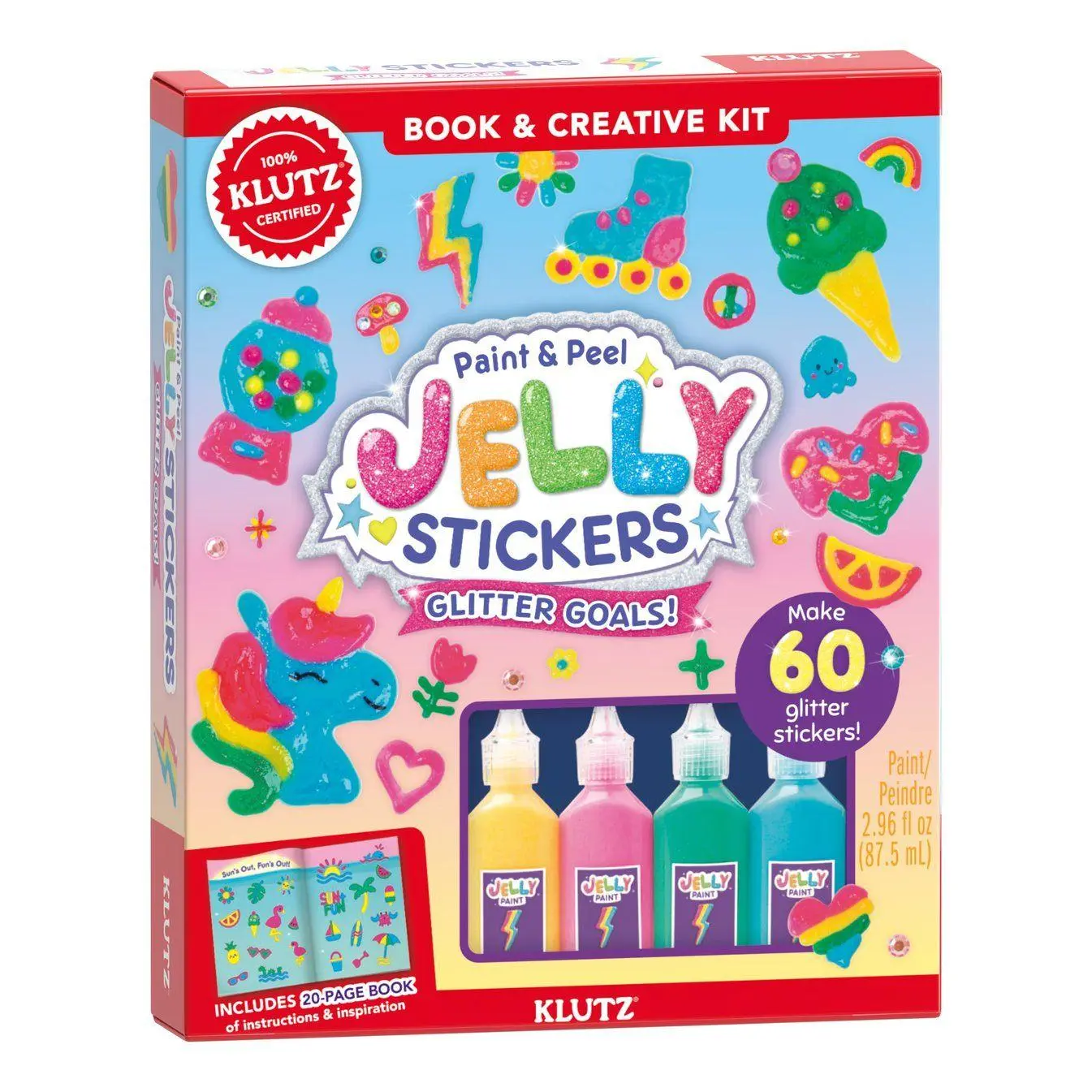Cover: 9781546134008 | Paint &amp; Peel Jelly Stickers: Glitter Goals! | Editors Of Klutz | Buch