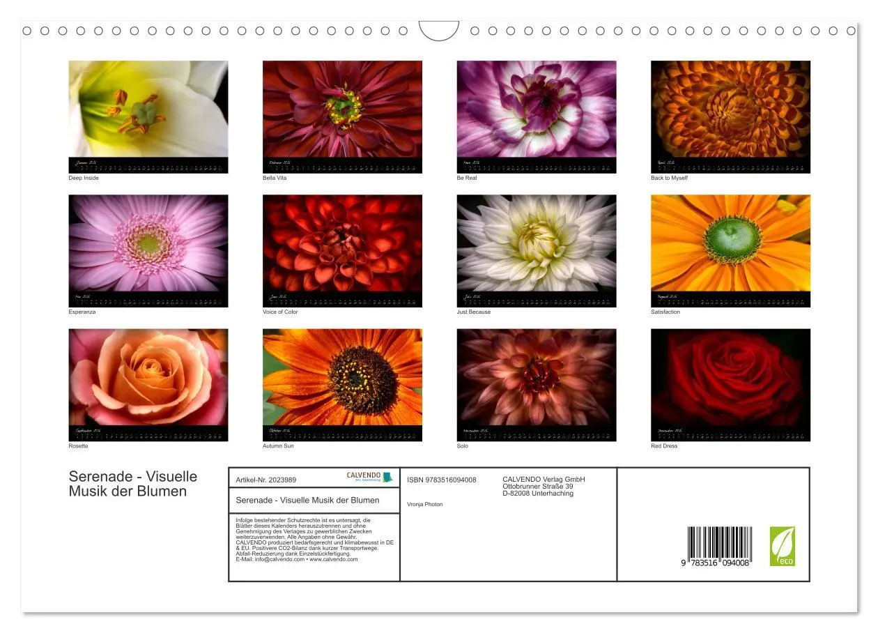 Bild: 9783516094008 | Serenade - Visuelle Musik der Blumen (Wandkalender 2026 DIN A3...