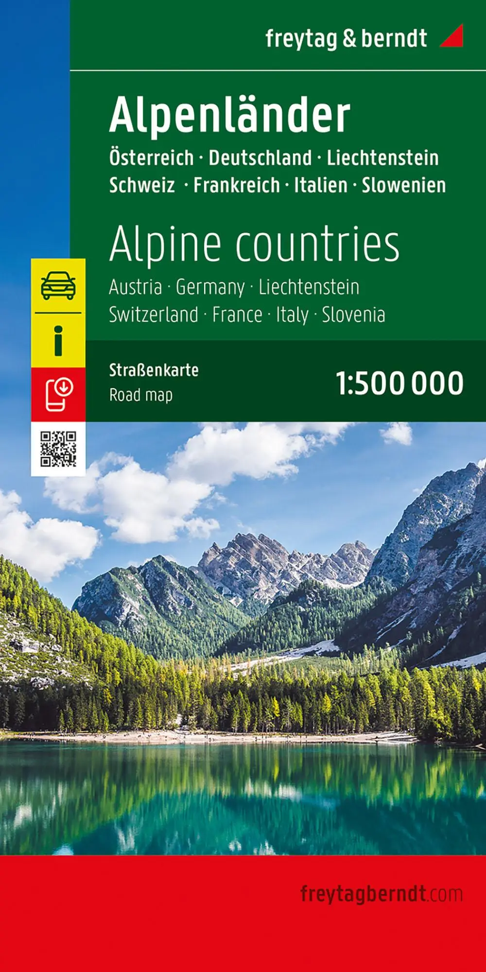 Cover: 9783707924008 | Alpenländer, Straßenkarte 1:500.000, freytag &amp; berndt | Berndt | 2025