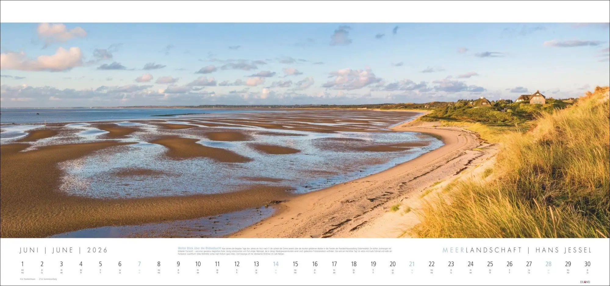 Bild: 9783964024008 | Meerlandschaft Kalender 2026 - Hans Jessel | Hans Jessel | Kalender