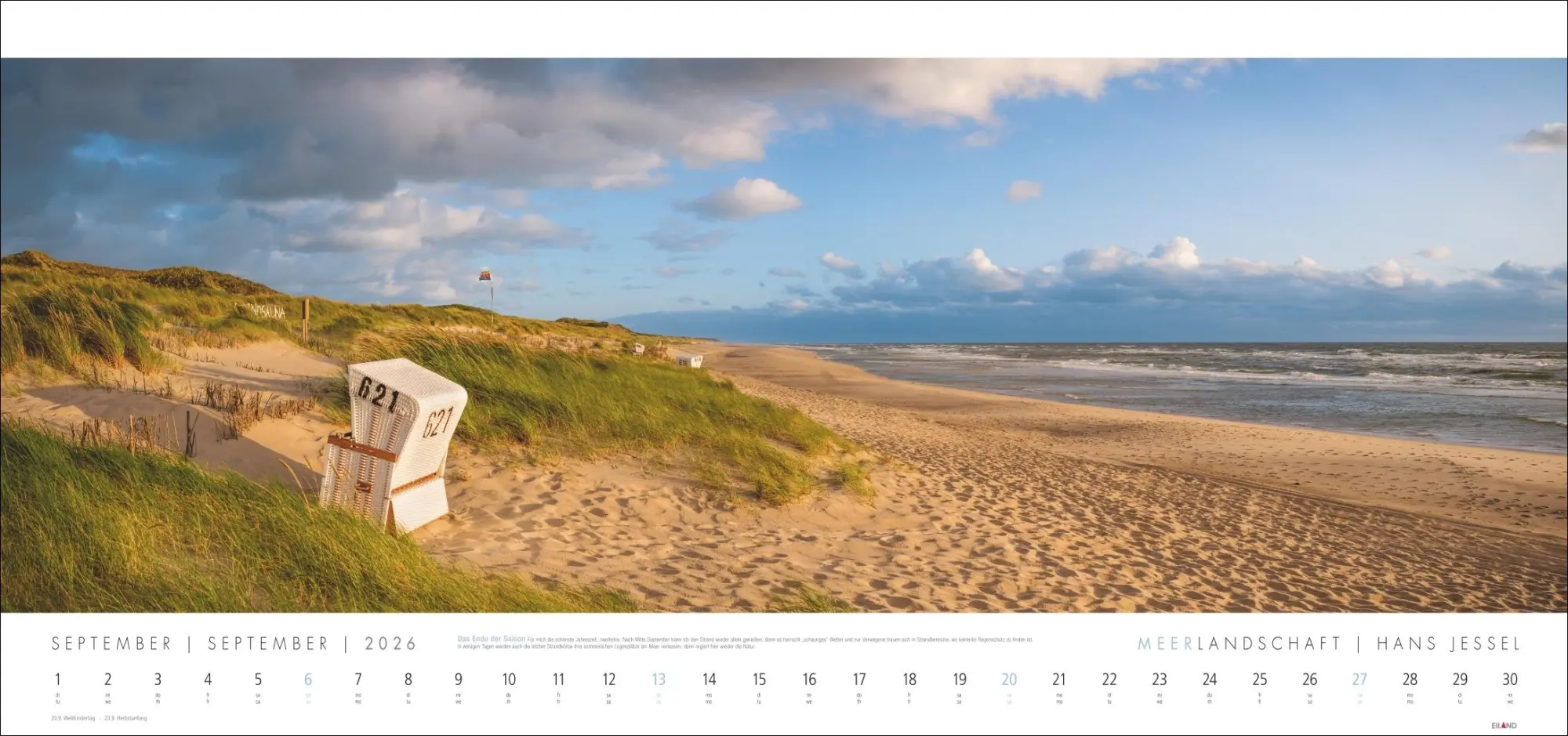 Bild: 9783964024008 | Meerlandschaft Kalender 2026 - Hans Jessel | Hans Jessel | Kalender