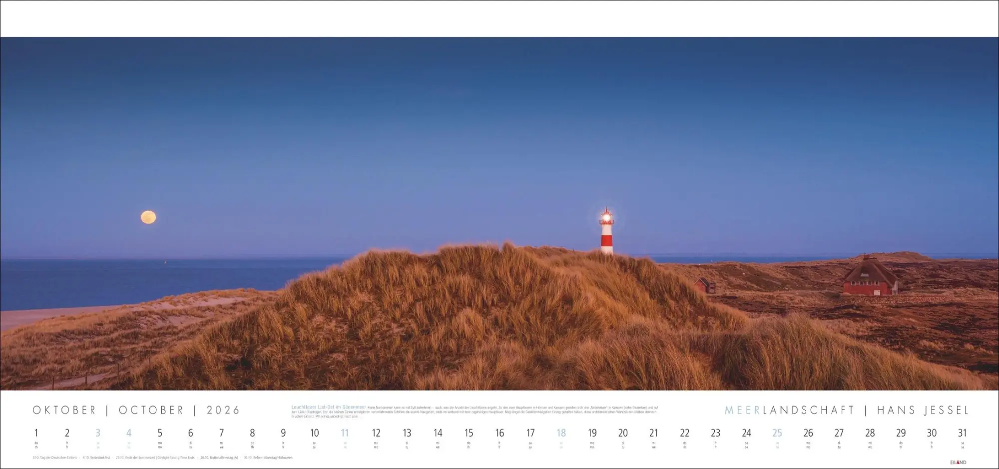 Bild: 9783964024008 | Meerlandschaft Kalender 2026 - Hans Jessel | Hans Jessel | Kalender