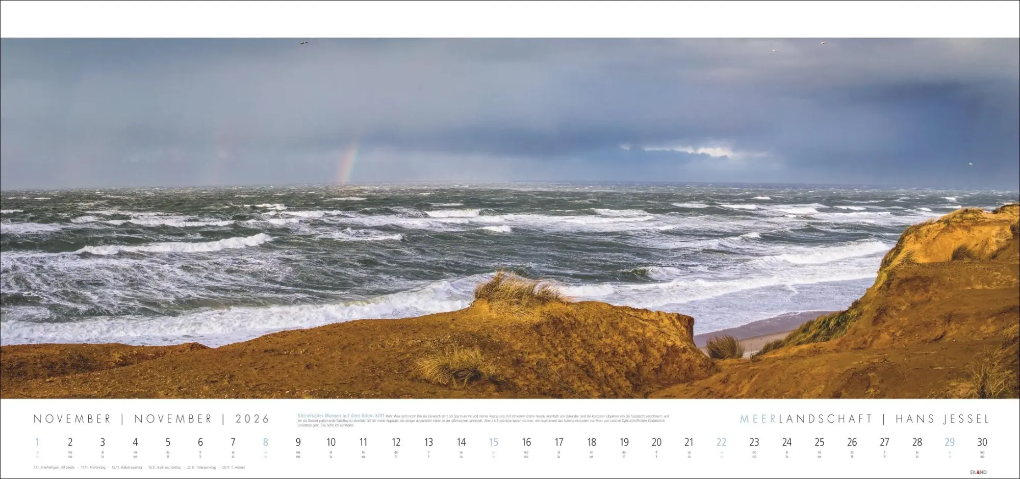 Bild: 9783964024008 | Meerlandschaft Kalender 2026 - Hans Jessel | Hans Jessel | Kalender