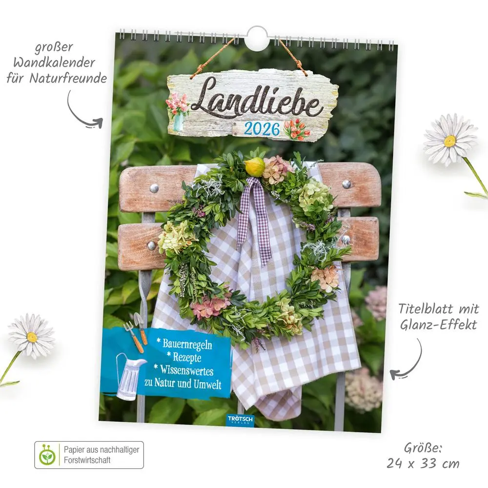 Bild: 9783988024008 | Trötsch Classickalender Landliebe 2026 | Wandkalender | KG | Kalender