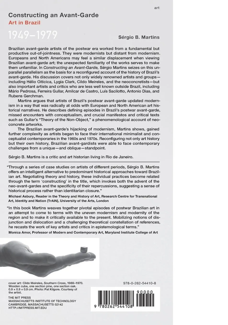 Rückseite: 9780262544108 | Constructing an Avant-Garde | Art in Brazil, 1949-1979 | Martins