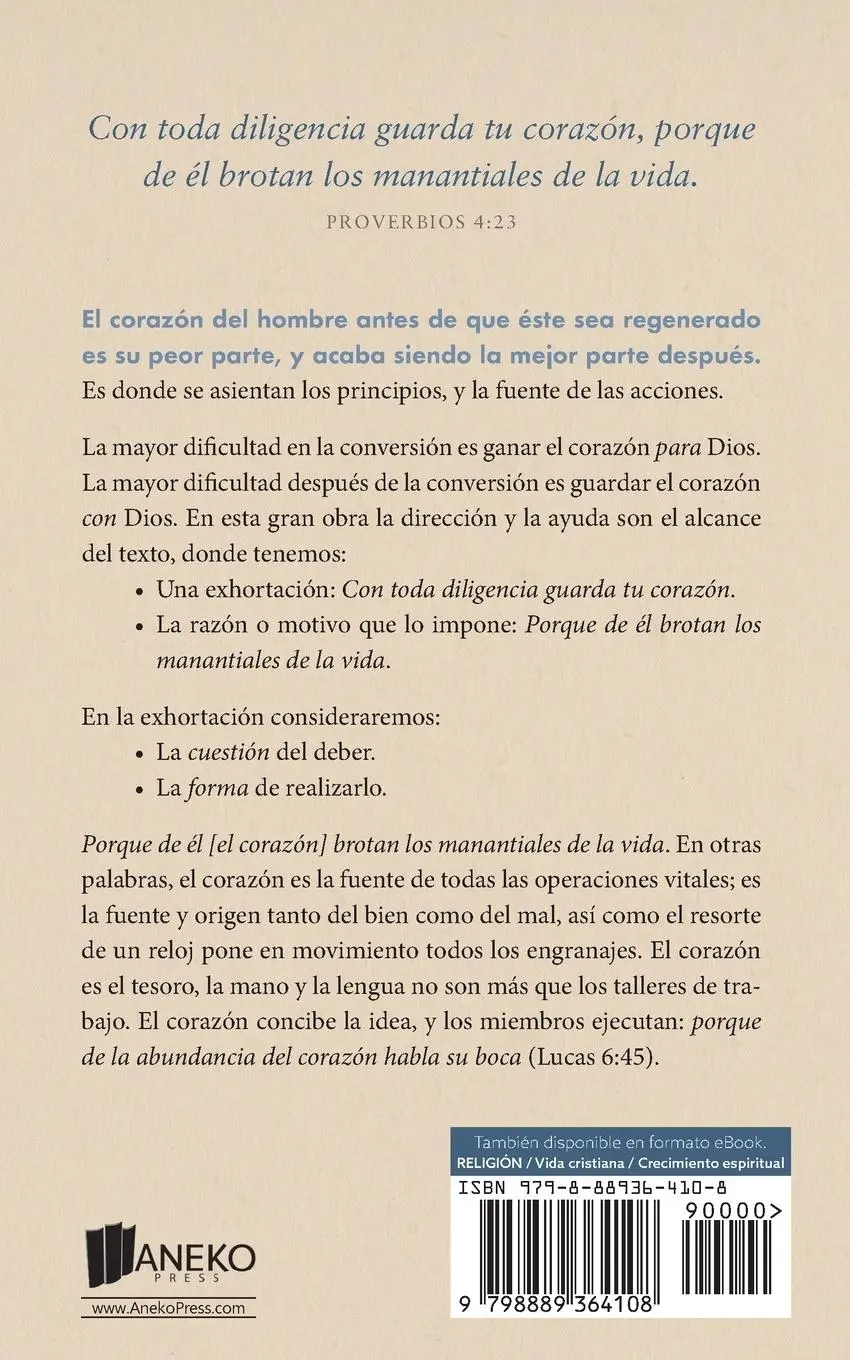 Rückseite: 9798889364108 | Guarda tu corazón | John Flavel | Taschenbuch | Spanisch | 2024