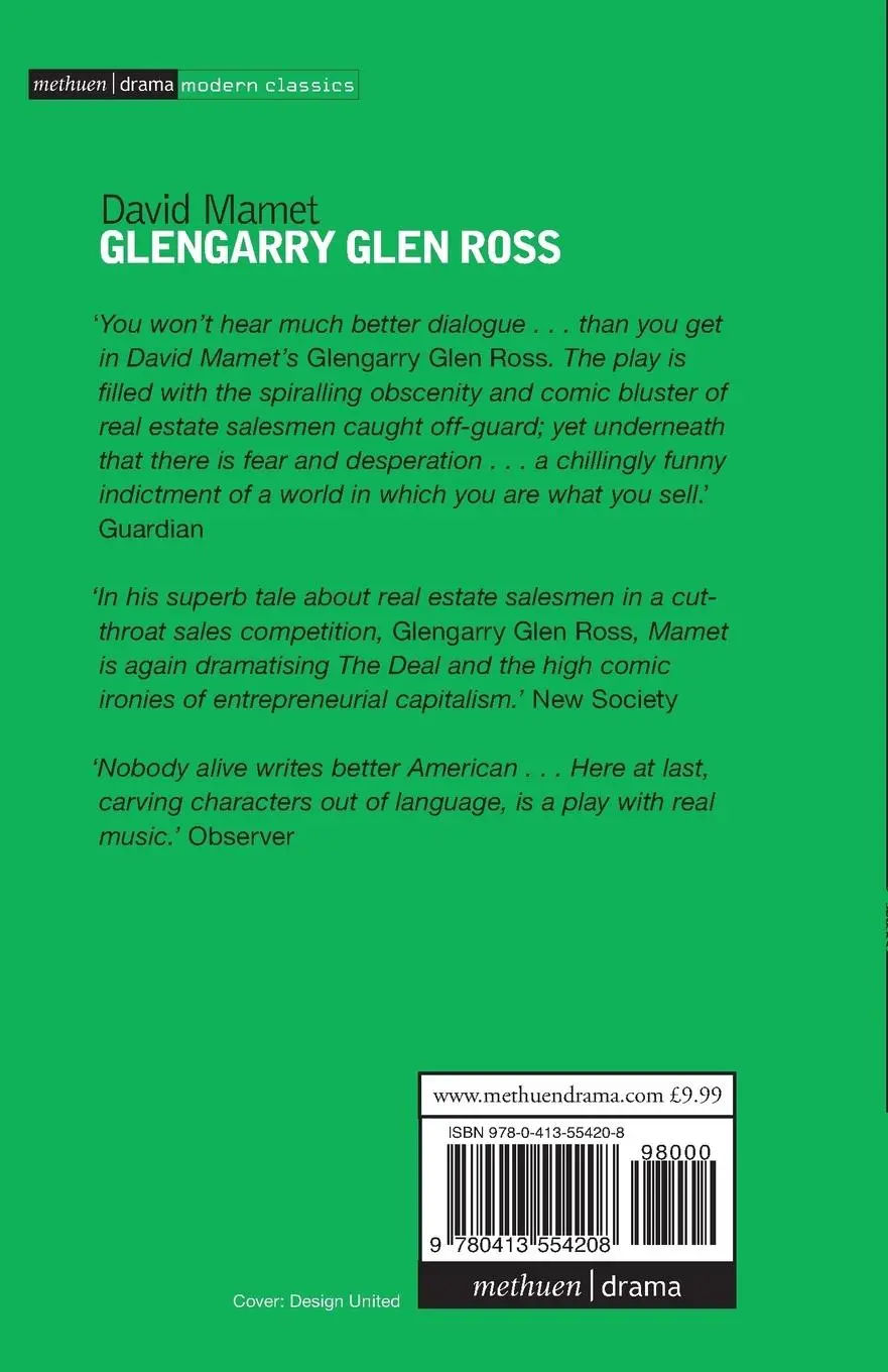 Rückseite: 9780413554208 | Glengarry Glen Ross | David Mamet | Taschenbuch | Englisch | 2010